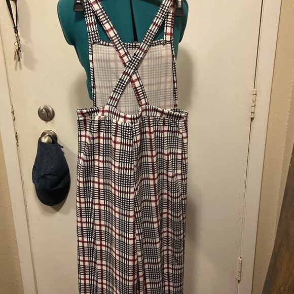 Checkered polyester bibs wide legged JR’s Med by Heart and Arrow - Picture 4 of 7